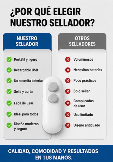 ¡HOT SALE!🔥2x1🔥Mini Sellador Portátil + ENVÍO GRATIS 🚚
