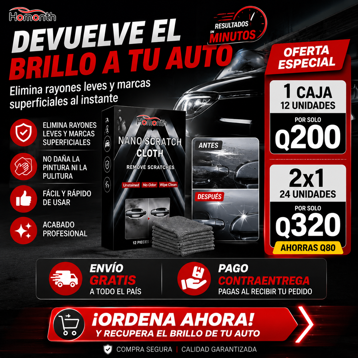 2x1 Eliminador de Rayaduras para Autos + ENVIO GRATIS🚚