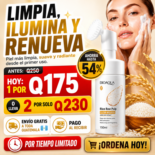 LIMPIA E ILUMINA TU PIEL - Espuma Limpiadora Aclarante - ENVIO GRATIS 🚚