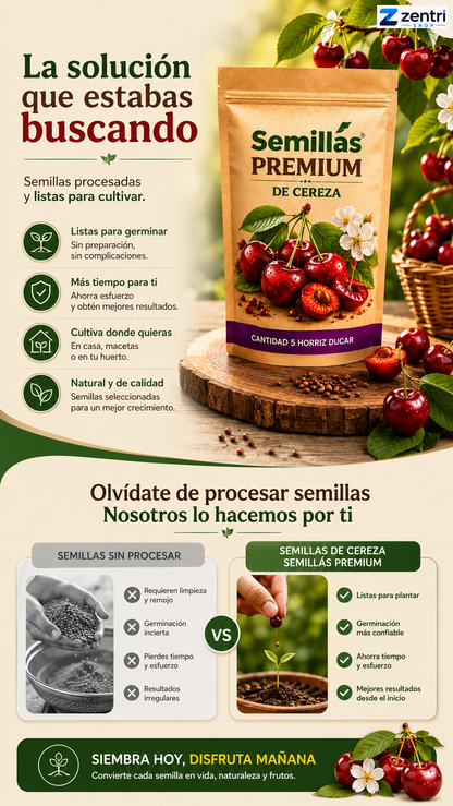 APROVECHA LA OFERTA ESPECIAL 2x1 - Semillas de Cerezas + ENVIO GRATIS 🚚