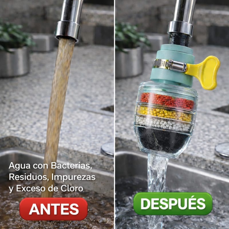 Mejora la Calidad del Agua - Filtro para Grifos + ENVÍO GRATIS 🚚