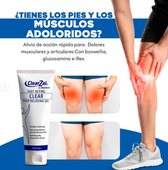 Alivio al Instante - Gel Analgésico ClearZel® + ENVÍO GRATIS 🎁