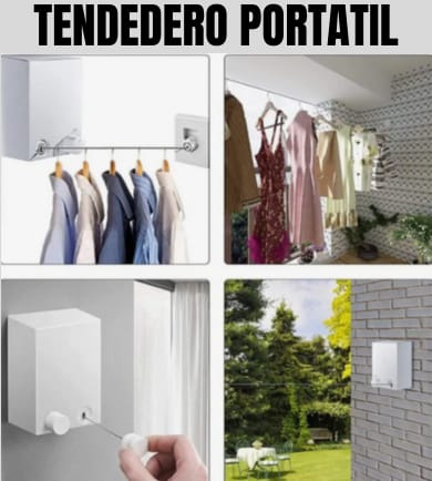 ¡MÁS ESPACIO Y MAS ORDEN! - Tendedero Retráctil + ENVÍO GRATIS 🎁