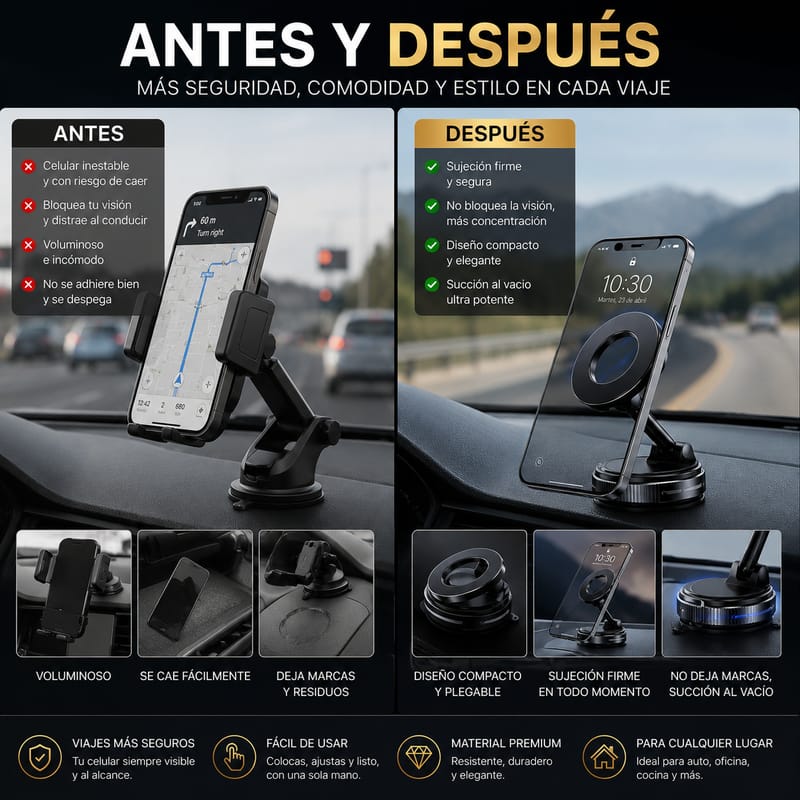 OFERTA LIMITADA - Soporte Magnetico para telefono + ENVIO GRATIS 🚚