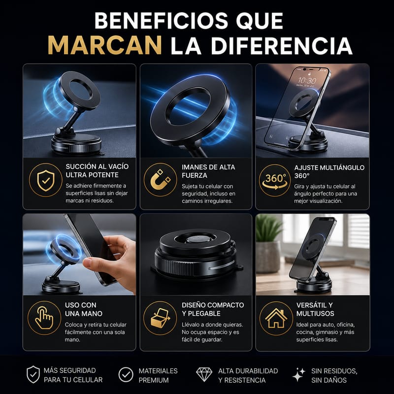 OFERTA LIMITADA - Soporte Magnetico para telefono + ENVIO GRATIS 🚚