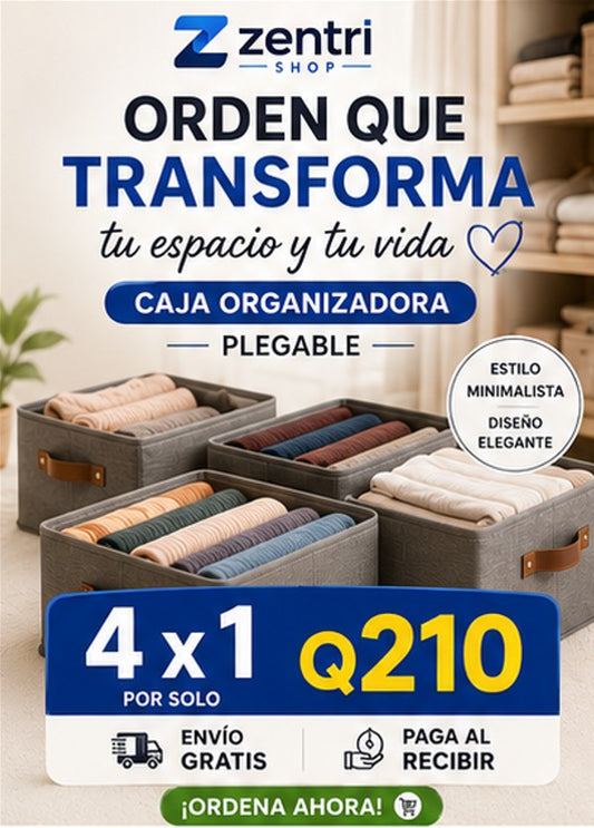 4X1 Caja Organizadora para tu hogar+ ENVIO GRATIS 🚚