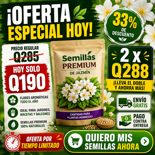 TU PROPIO JARDIN EN CASA - Semillas de Flores de Jazmín + ENVIO GRATIS 🚚