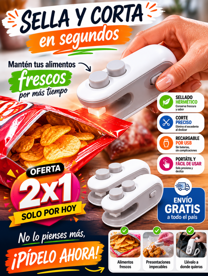 ¡HOT SALE!🔥2x1🔥Mini Sellador Portátil + ENVÍO GRATIS 🚚