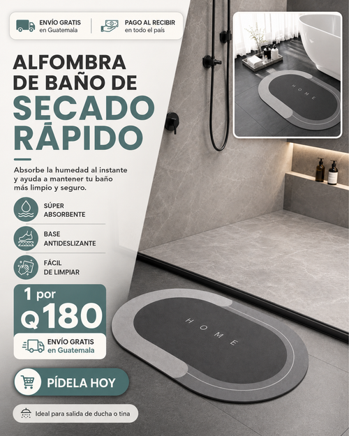 SEGURIDAD PARA TUS PIES - Alfombra para baño - ENVIO GRATIS 🎁