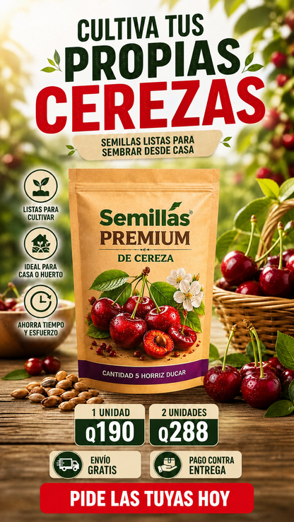 APROVECHA LA OFERTA ESPECIAL 2x1 - Semillas de Cerezas + ENVIO GRATIS 🚚