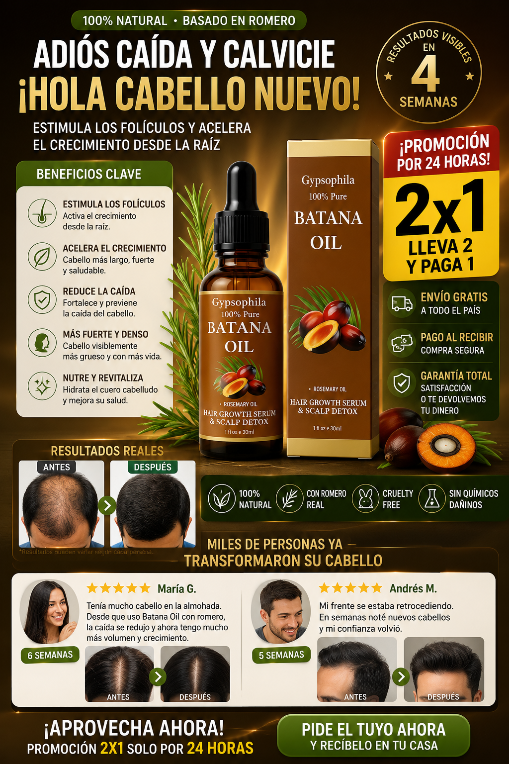 🔥¡¡OFERTA ÚNICA!! - Aceite de Batana + ENVÍO GRATIS🚚