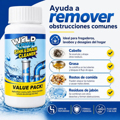 DESTAPA TUS TUBERIAS EN MINUTOS - Destapa Desagües WILD TORNADO + ENVIO GRATIS🎁