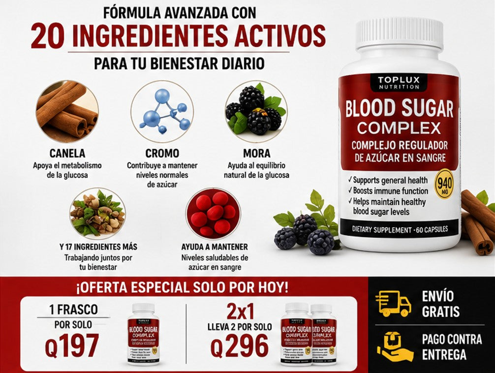 ¡OFERTA ESPECIAL! 💊Blood Sugar Complex + ENVIO GRATIS 🚚