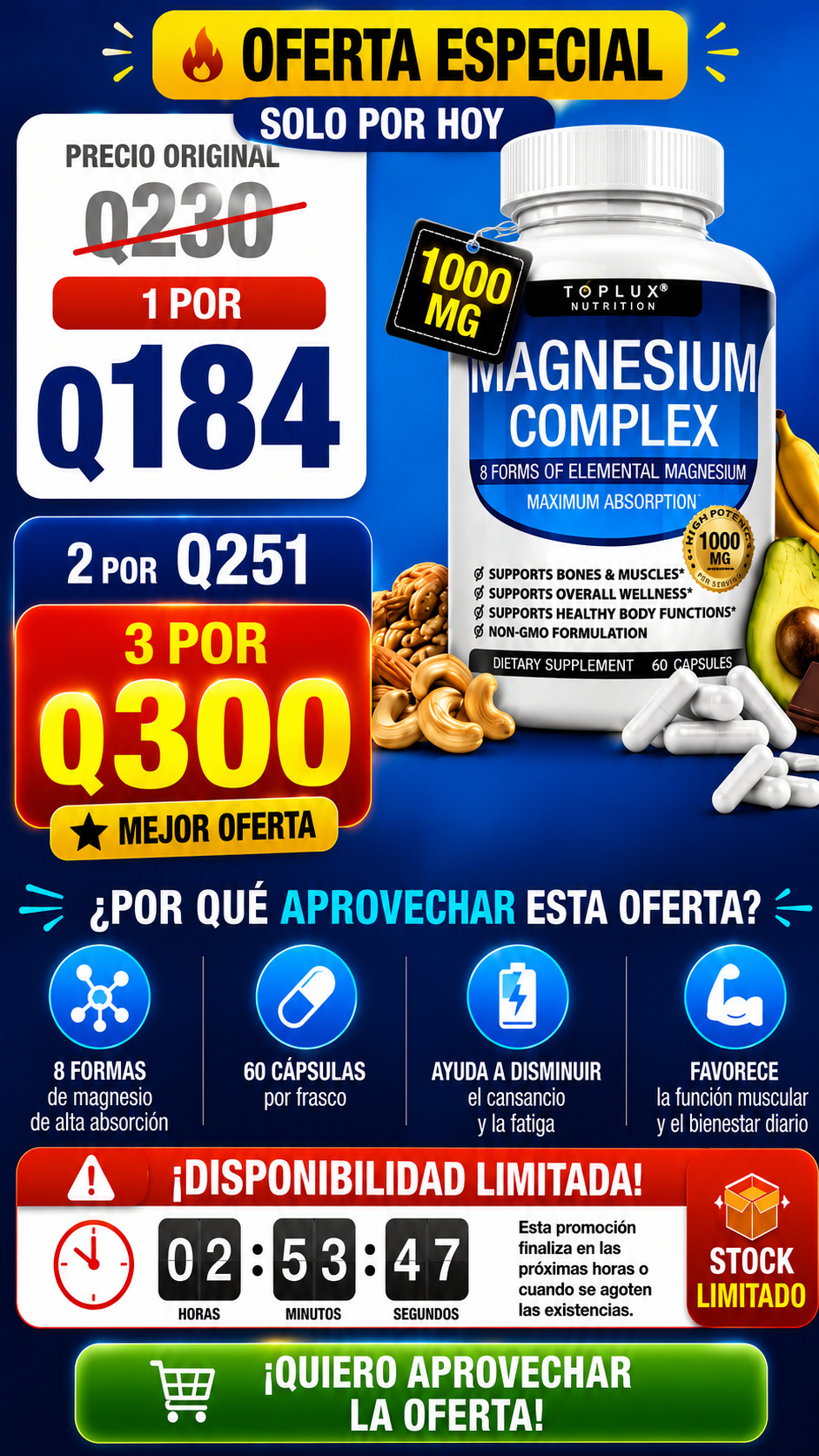 OFERTA LIMITADA - Magnesio Complex + ENVIO GRATIS 🚚 (Copia)