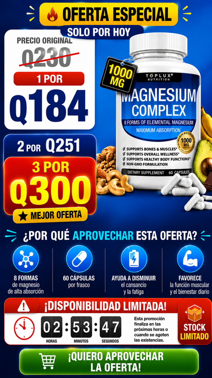 OFERTA LIMITADA - Magnesio Complex + ENVIO GRATIS 🚚 (Copia)