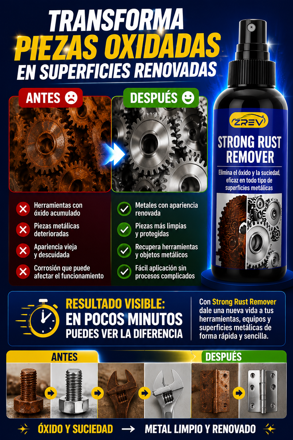 RECUPERA TUS PIEZAS - Removedor de Oxido -  ENVÍO GRATIS🎁