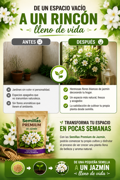 TU PROPIO JARDIN EN CASA - Semillas de Flores de Jazmín + ENVIO GRATIS 🚚