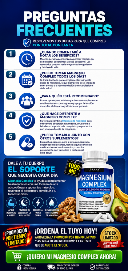 OFERTA LIMITADA - Magnesio Complex + ENVIO GRATIS 🚚 (Copia)