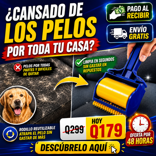 LIBERATE DE ESAS PELUSAS - Rollo Quita Pelusa Reutilizable + ENVIO GRATIS 🎁