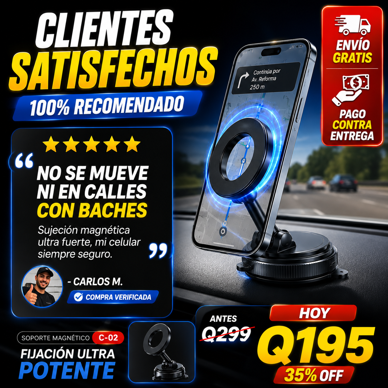 OFERTA LIMITADA - Soporte Magnetico para telefono + ENVIO GRATIS 🚚