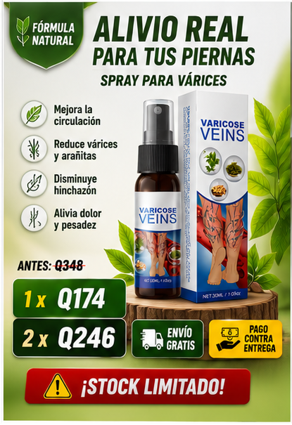 OFERTA LIMITADA - Spray para Varices Salud en tus Piernas + ENVIO GRATIS 🚚