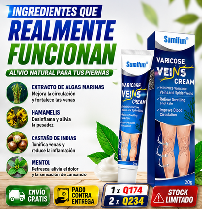 OFERTA IMPERDIBLE - Crema para Varices Piernas Lindas + ENVIO GRATIS 🚚
