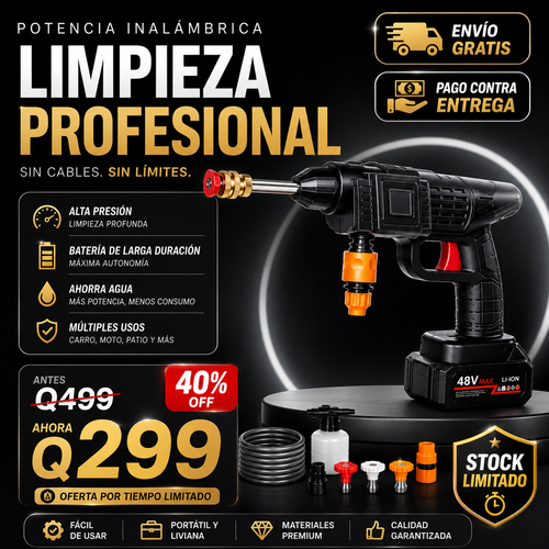 LIMPIEZA PROFESIONAL- Hidrolavadora Inalámbrica - ENVIO GRATIS 🚚
