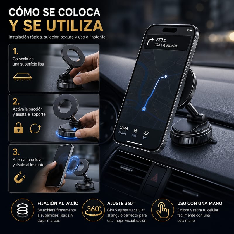 OFERTA LIMITADA - Soporte Magnetico para telefono + ENVIO GRATIS 🚚