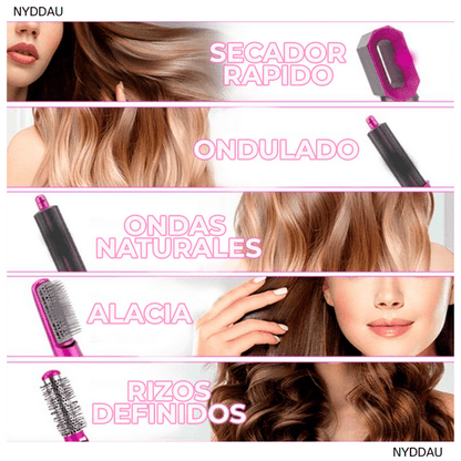 PEINADOS EN MINUTOS - Cepillo Secador 5 en 1 + ENVIO GRATIS 🎁