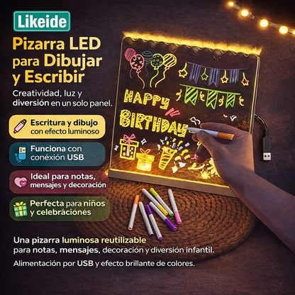 OFERTA ESPECIAL - Pizarra LED para dibujar y escribir + ENVÍO GRATIS 🚚