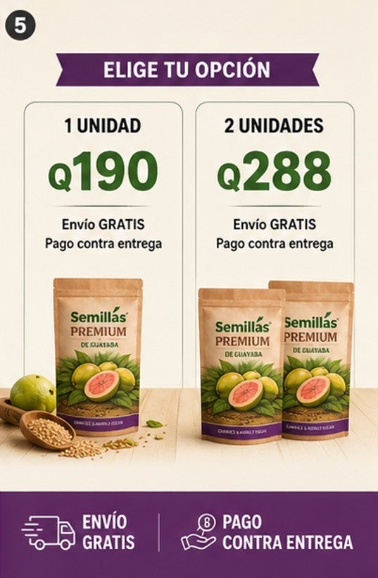 "OFERTA ESPECIAL" - Semillas de Guayaba Naturales + ENVIO GRATIS 🚚
