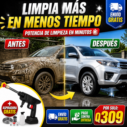 APROVECHA GRADIOSA OFERTA - Combo Hidrolavadora Inalámbrica y Aspiradora Portatil + ENVIO GRATIS 🚚