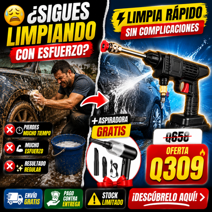 APROVECHA GRADIOSA OFERTA - Combo Hidrolavadora Inalámbrica y Aspiradora Portatil + ENVIO GRATIS 🚚
